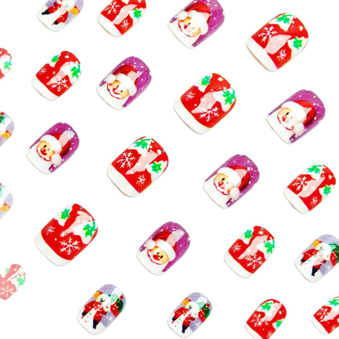 Artificial nails with festive Santa design Kalsten