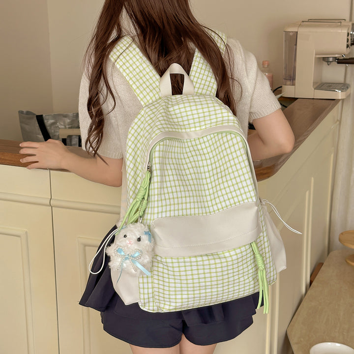 Textured Casual Backpack with Charm Kalsten