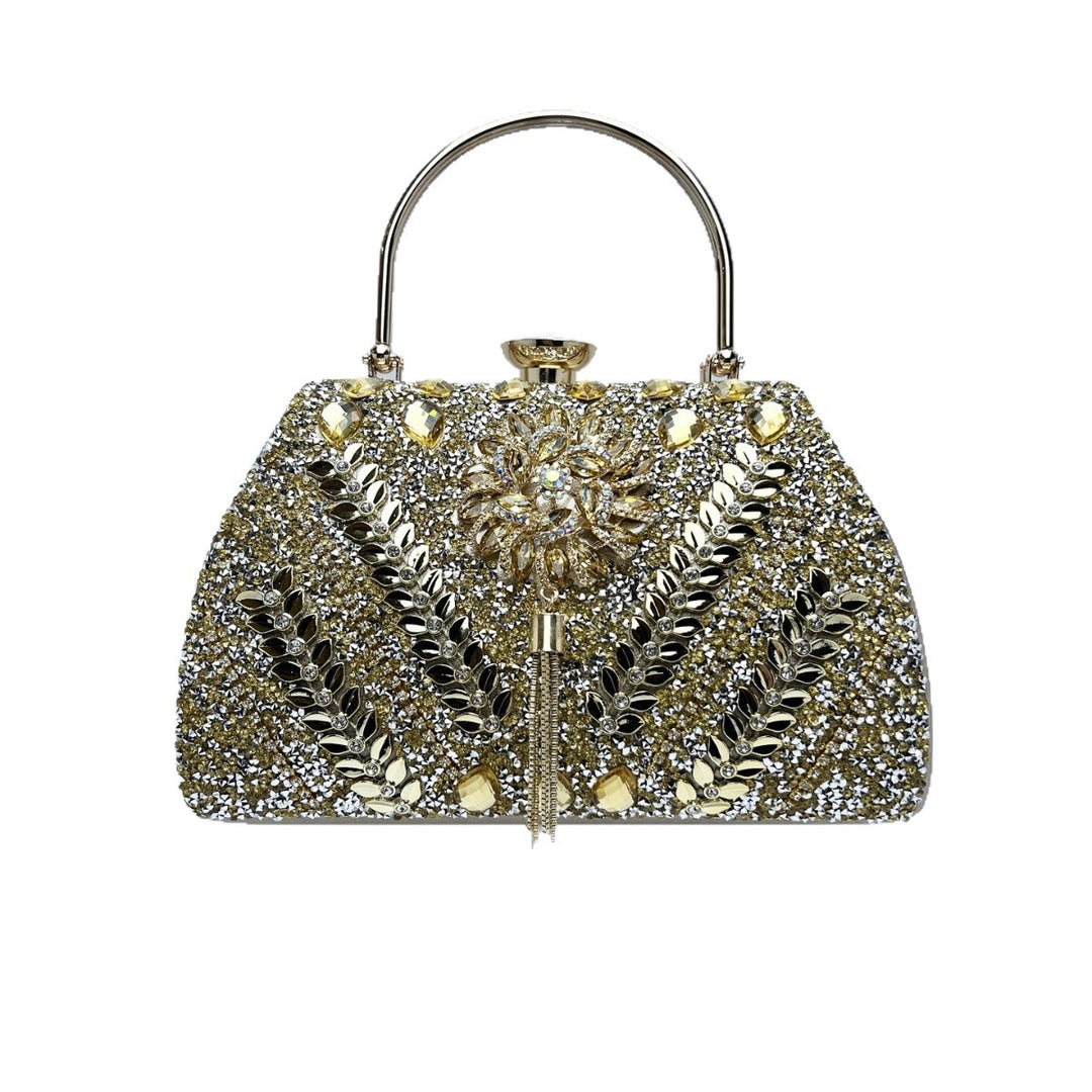 Embellished Floral Evening Handbag