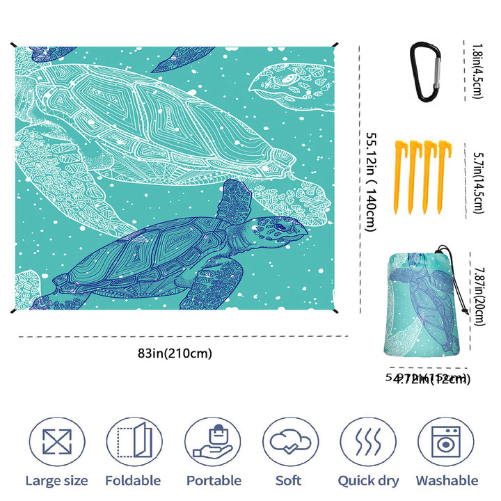 Large Portable Beach Mat Kalsten