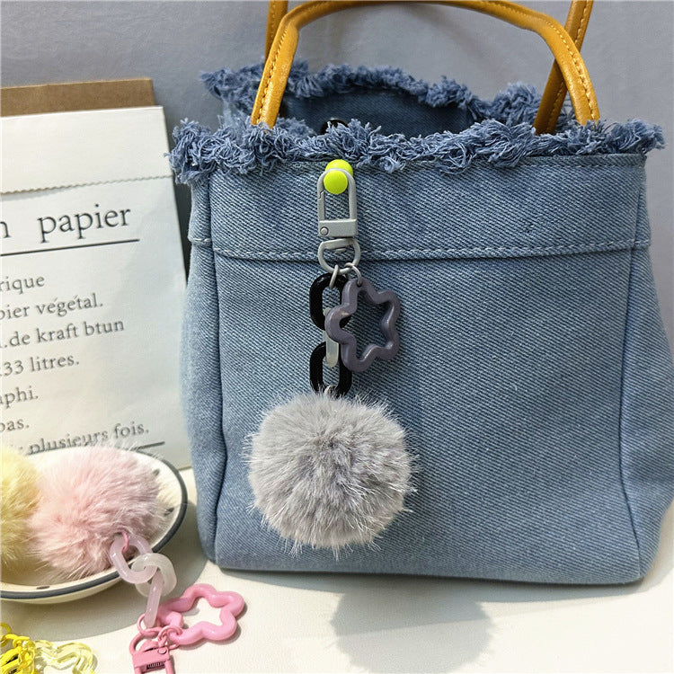 Cute Fuzzy Pom-Pom Keychain kalsten