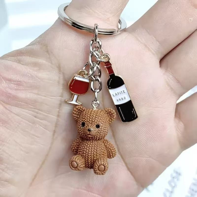 Playful keychain with bears and drink Kalsten