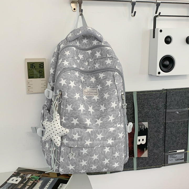 Trendy Star-Print School Backpack Kalsten