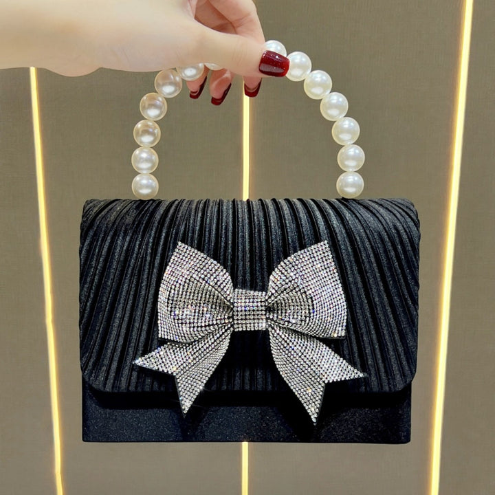 Elegant Bow-Embellished Evening Clutch
