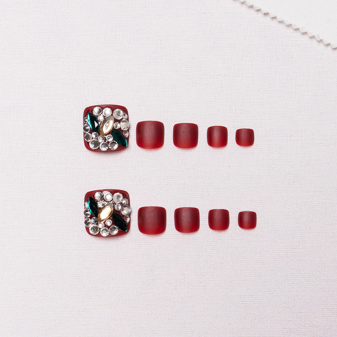 Decorative Rhinestone Pedicure Art