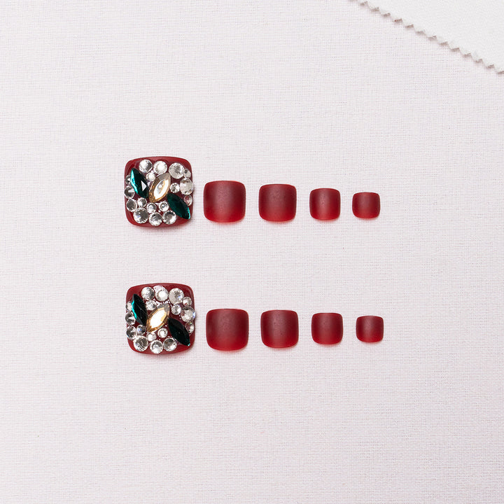 Decorative Rhinestone Pedicure Art
