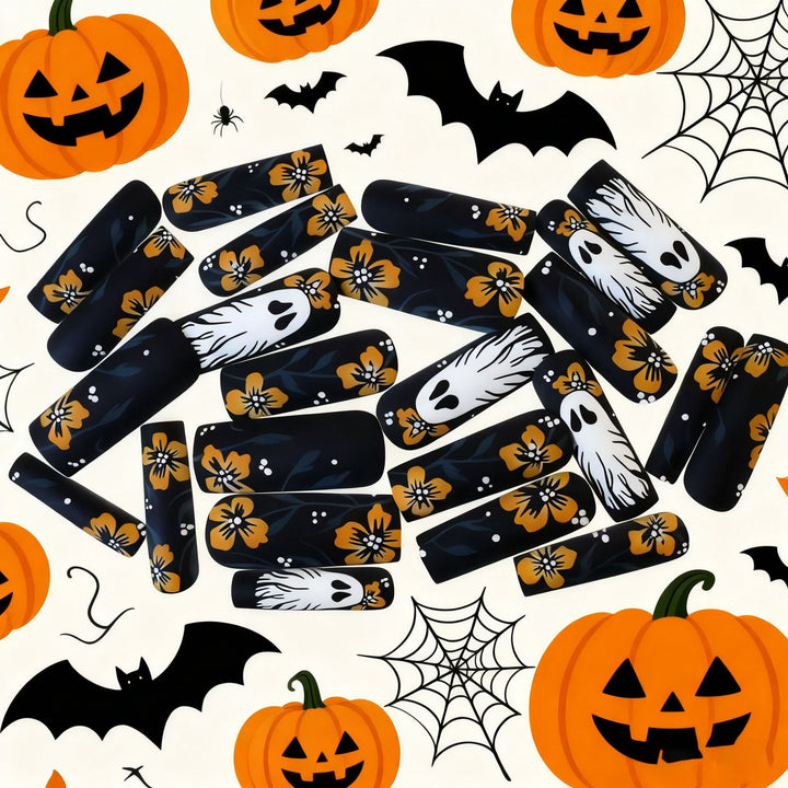 Artistic Halloween Themed Acrylic Nail Art Enhancements Kalsten