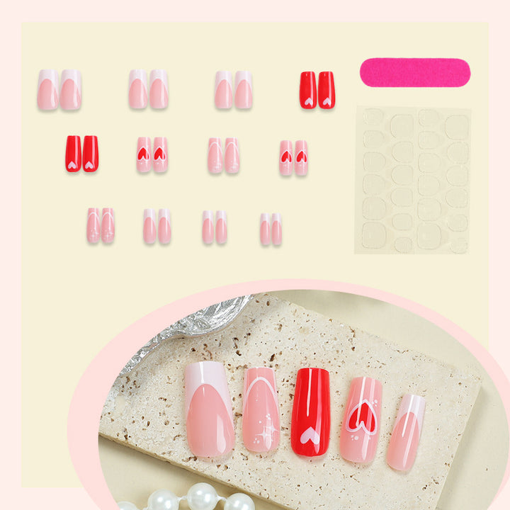 Creative nail art set with heart and modern accents Kalsten