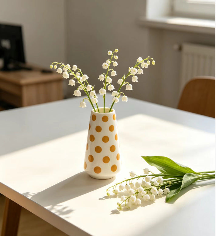 Modern Polka Dot Ceramic Vase Kalsten
