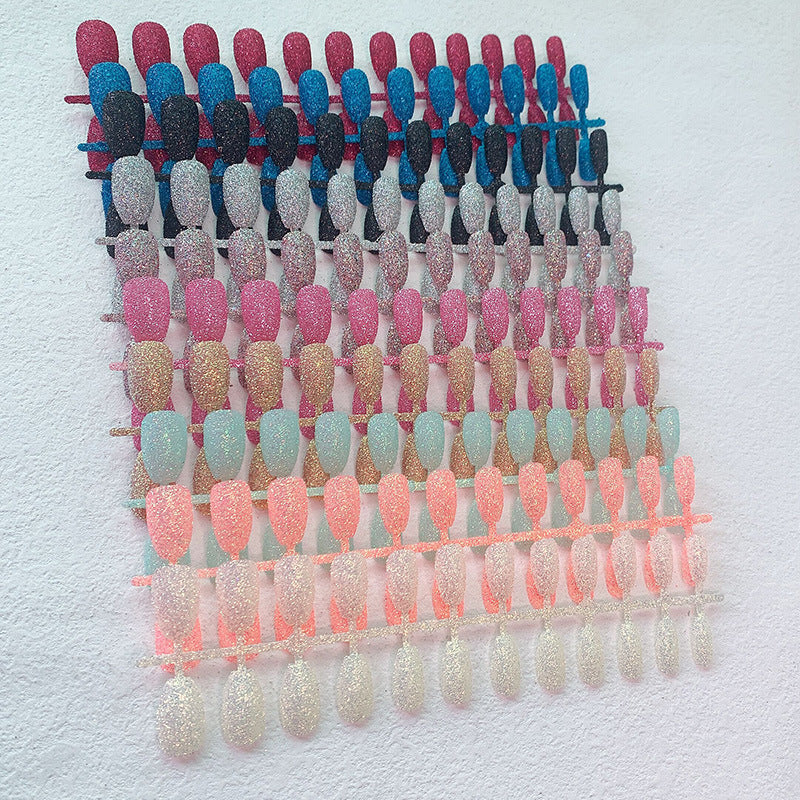 Glittery Gel Press-On Nail Extensions