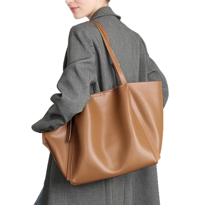 Minimalist Sculpted Tote with Adjustable Shoulder Straps