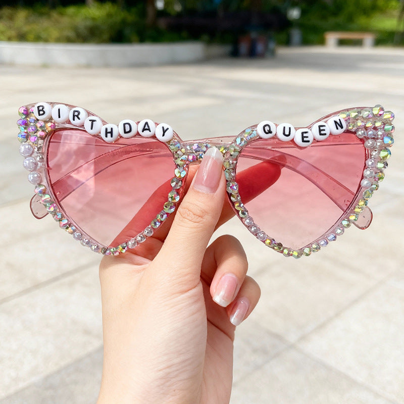 Rhinestone-Accented Birthday-Themed Sunglasses Kalsten