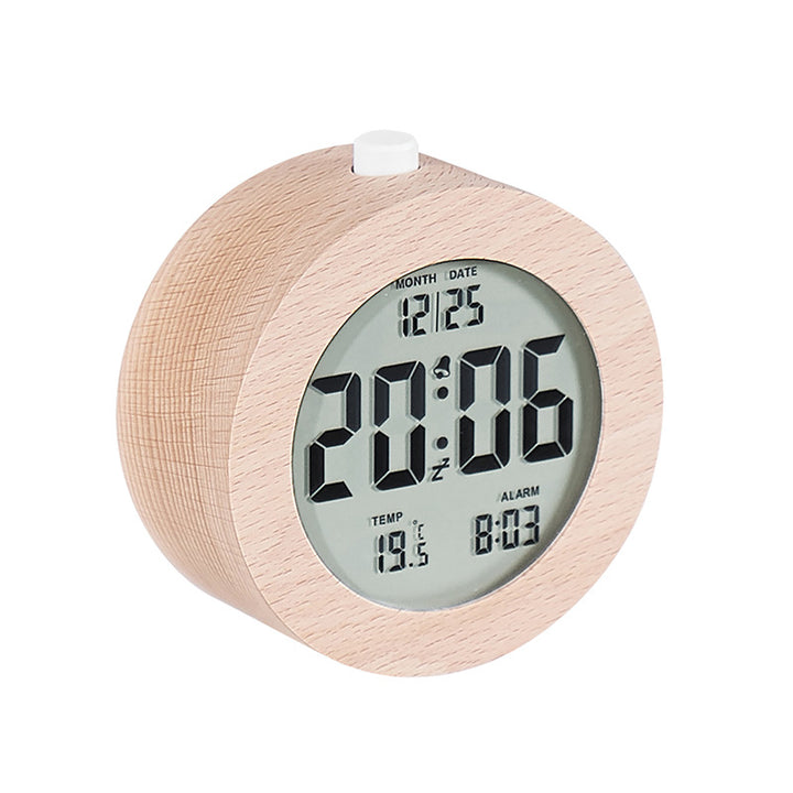 Digital wood alarm clock with temperature display Kalsten