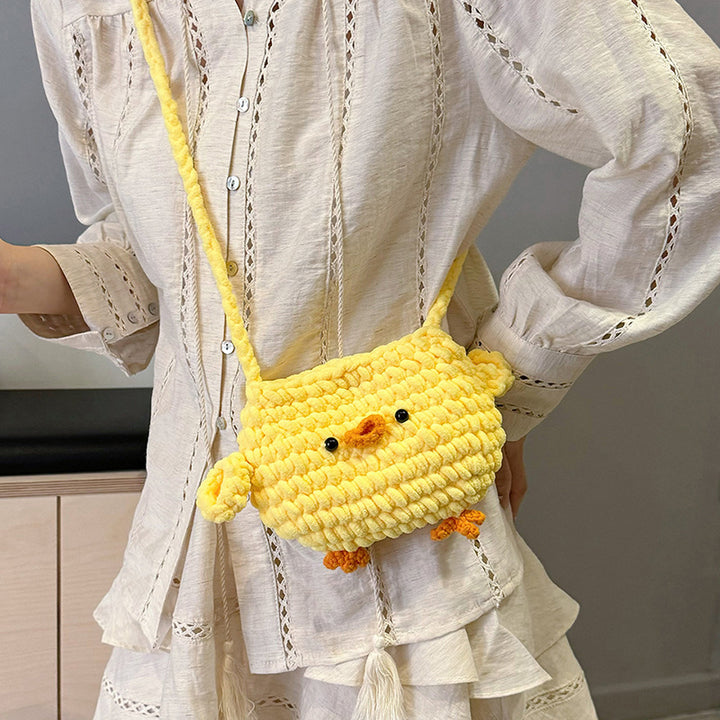 Cute Animal-Shaped Crochet Crossbody Bag