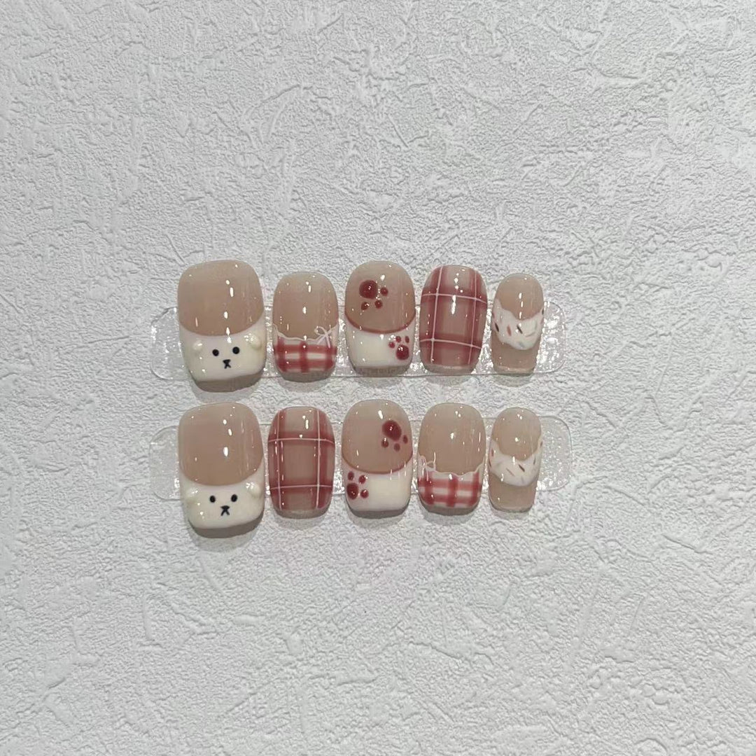 Cute Character Design Press-On Nail Art Set Kalsten