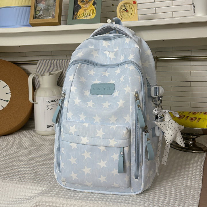 Trendy Star-Print School Backpack Kalsten