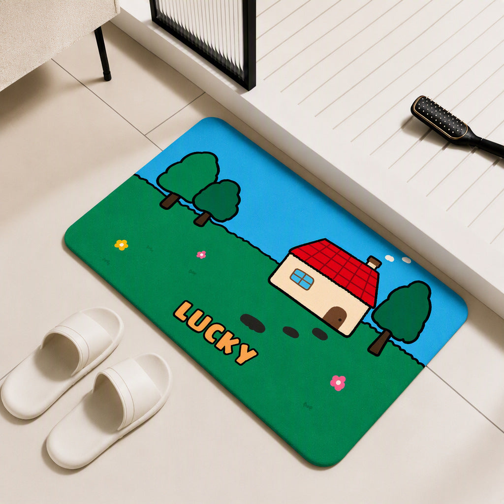 Playful Cartoon-Themed Door Mat Kalsten