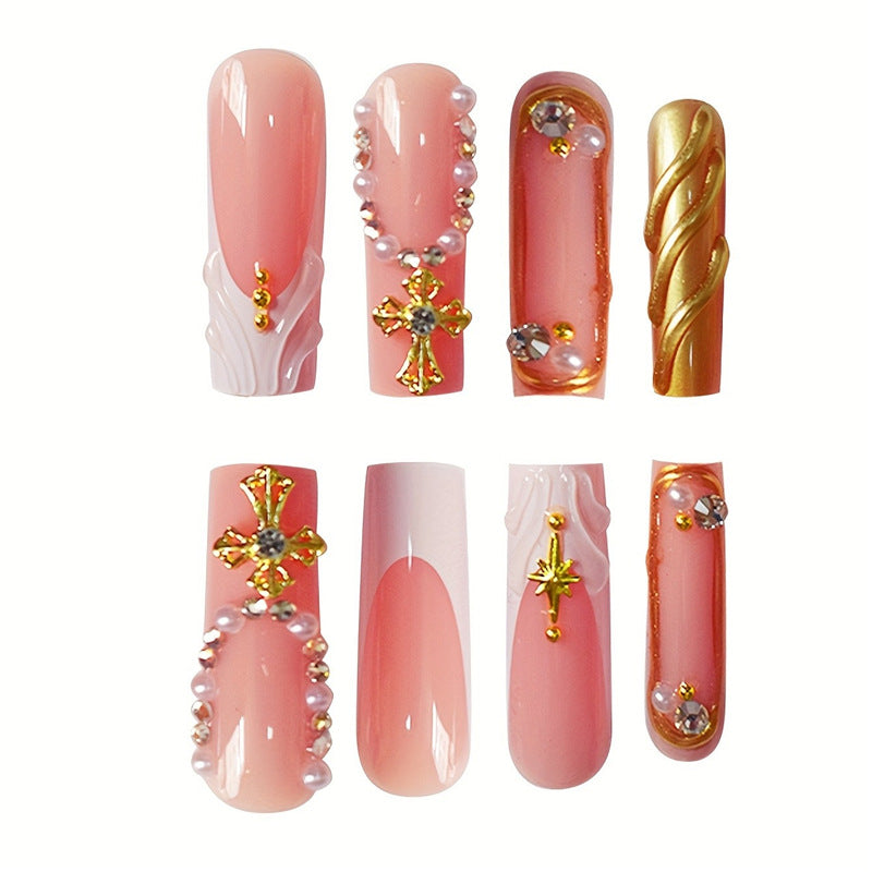 Decorative 3D Press-On Nail Set Kalsten