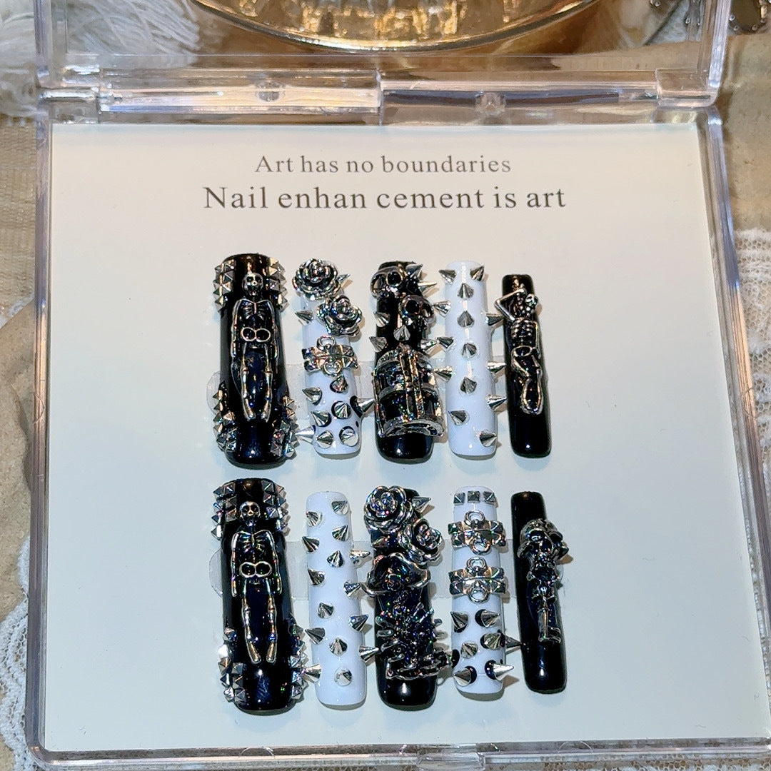 Gothic-Themed Nail Art Set