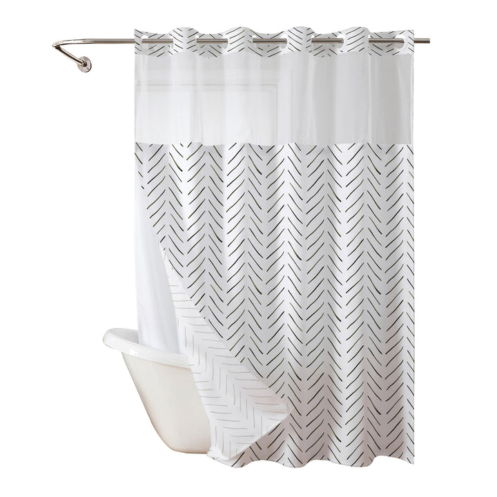 Herringbone Pattern Shower Curtain Kalsten