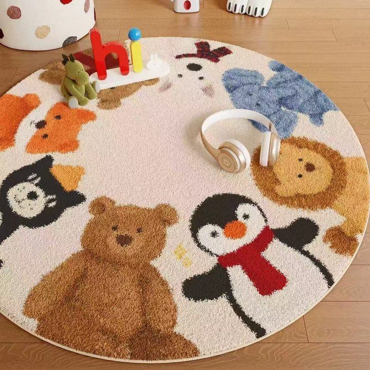 Cartoon-Themed Plush Area Rug