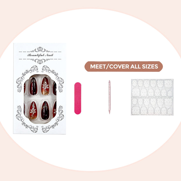 Decorative Press-On Nail Set Kalsten