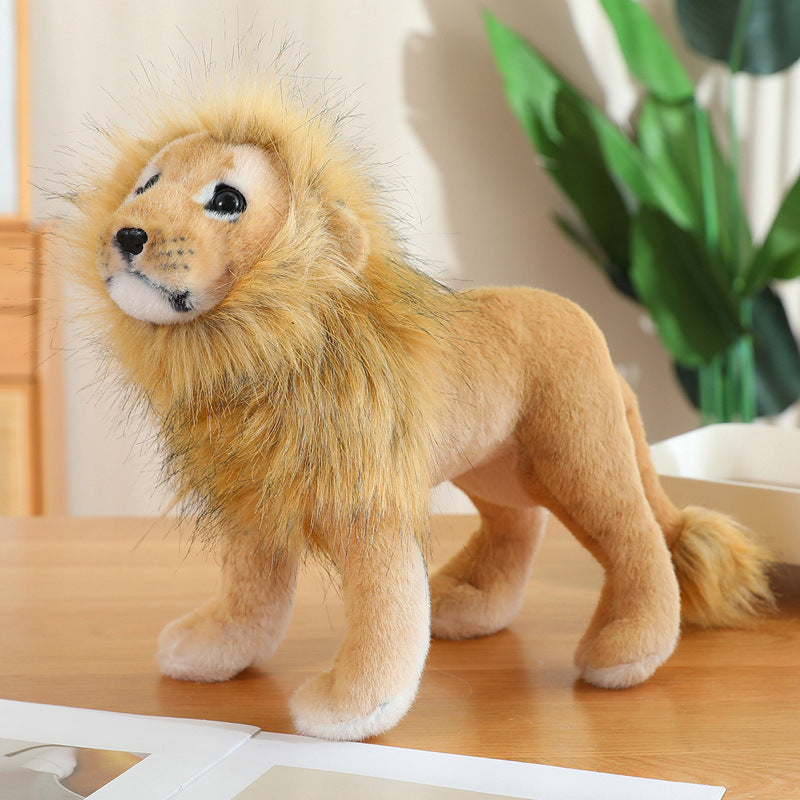 Realistic Standing Big Cat Plush Toy with Ultra-Soft Faux Fur and Poseable Legs Kalsten