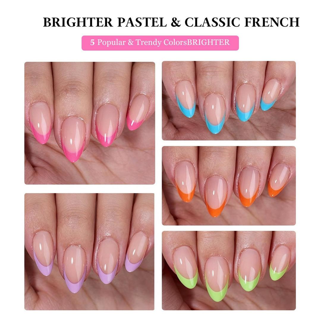 Artificial Nail Set with Colorful Tips Kalsten