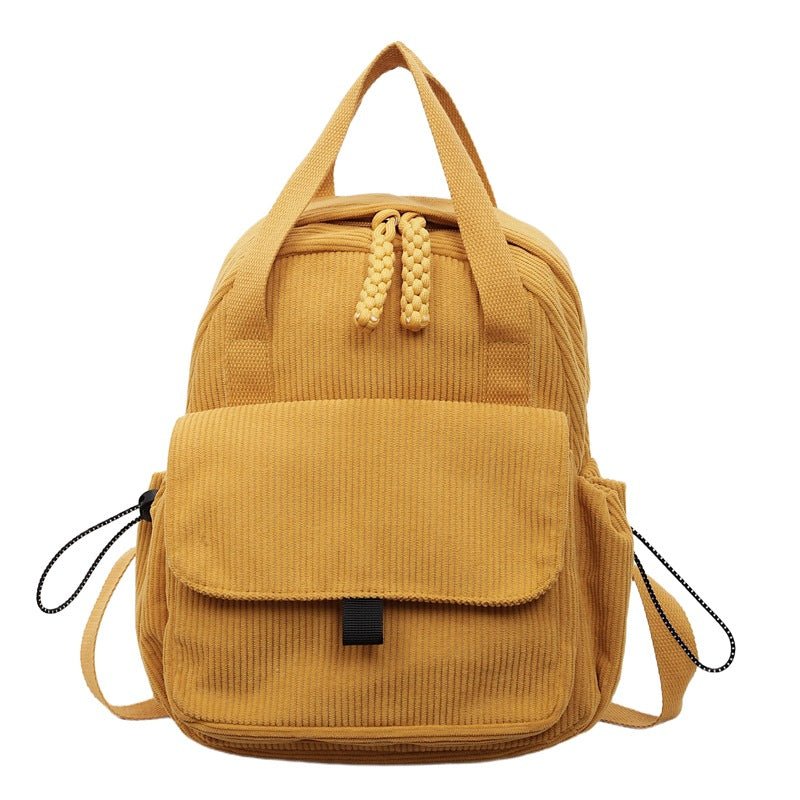 Cord-Backpack with Multiple Compartments and Reinforced Bottom Kalsten