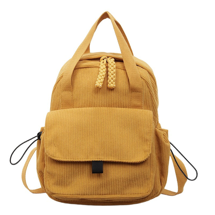 Cord-Backpack with Multiple Compartments and Reinforced Bottom Kalsten