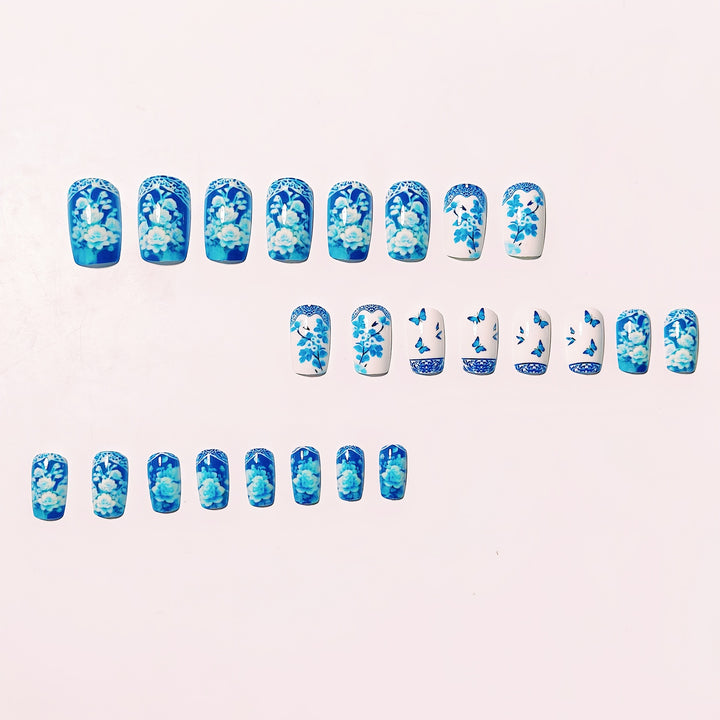 Artistic Floral Butterfly Nail Art Kalsten