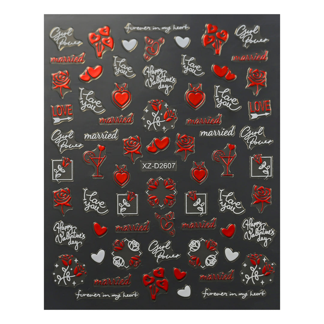 Cute Love-Themed Nail Art Charms