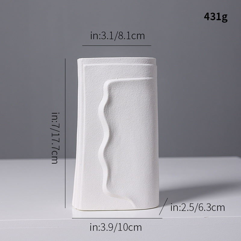 Textured Abstract Ceramic Vase Kalsten