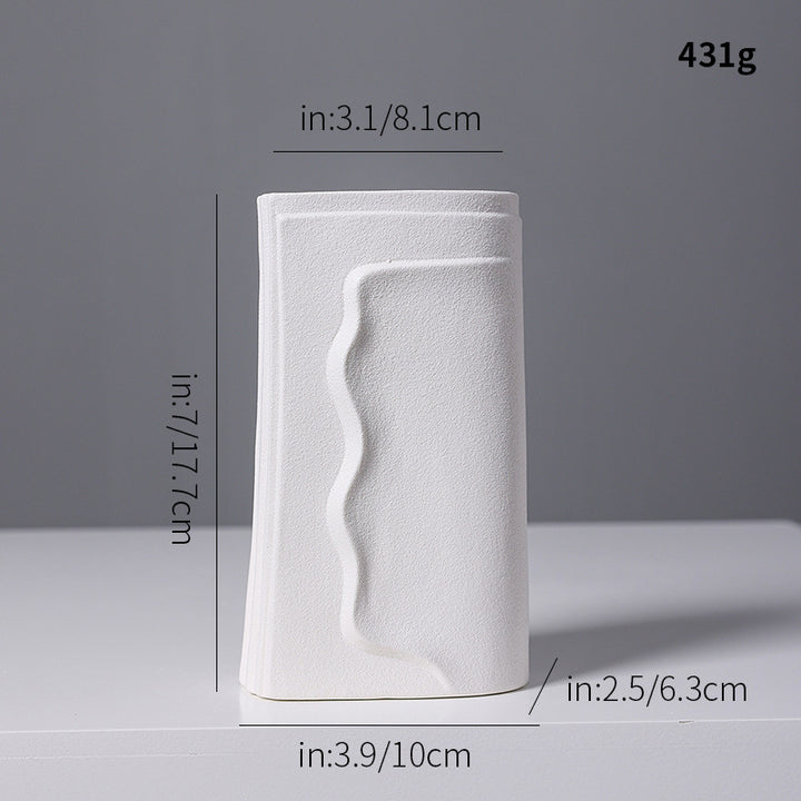 Textured Abstract Ceramic Vase Kalsten