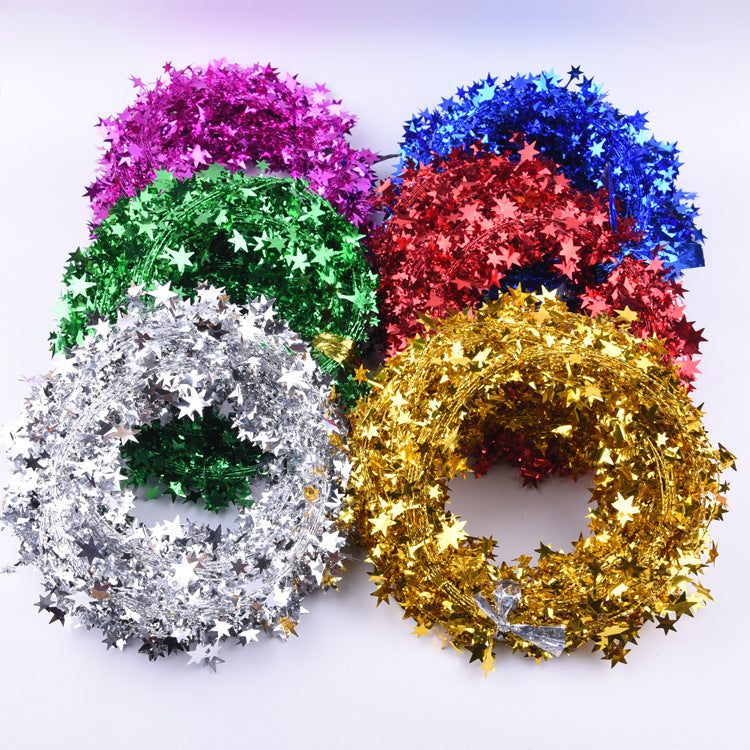 Decorative Metallic Star Garland Kalsten