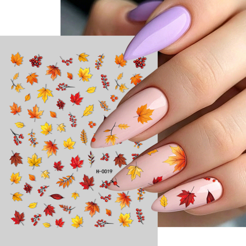 Autumn Leaf Nail Art Transfer Decals