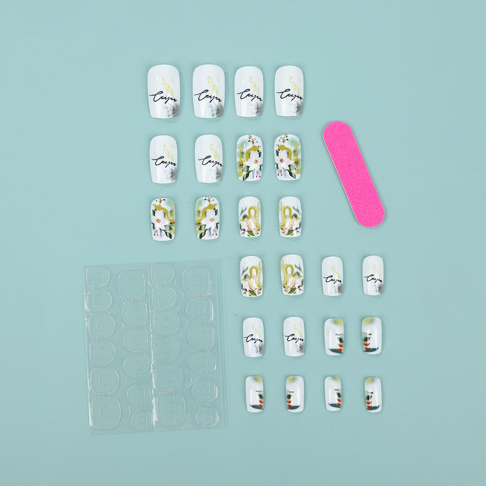 Artificial nails with floral and artistic design Kalsten