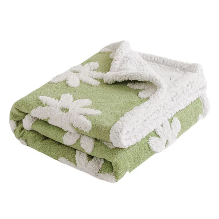 Oversized Reversible Plush Faux Fur Sherpa Throw Blanket