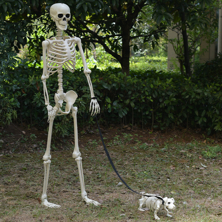 Decorative Skeleton Dog and Human Figurine Set Kalsten
