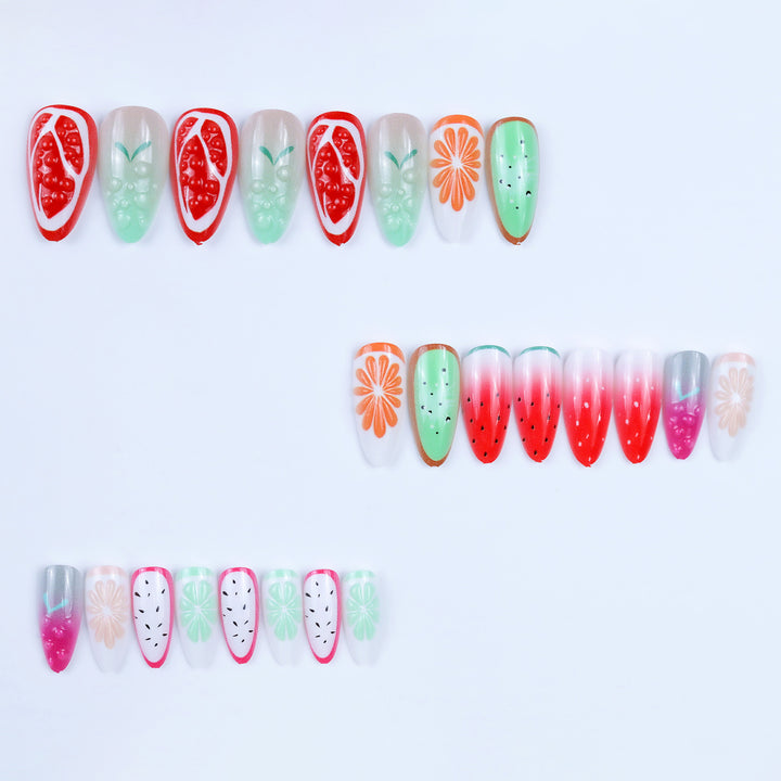 Artificial Nails in Fruity Design Kalsten