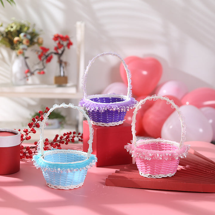 Girls Decorative Woven Easter Basket Kalsten