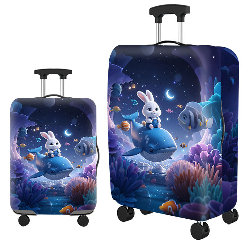 Tropical Leaf Print Hard Shell Luggage Kalsten