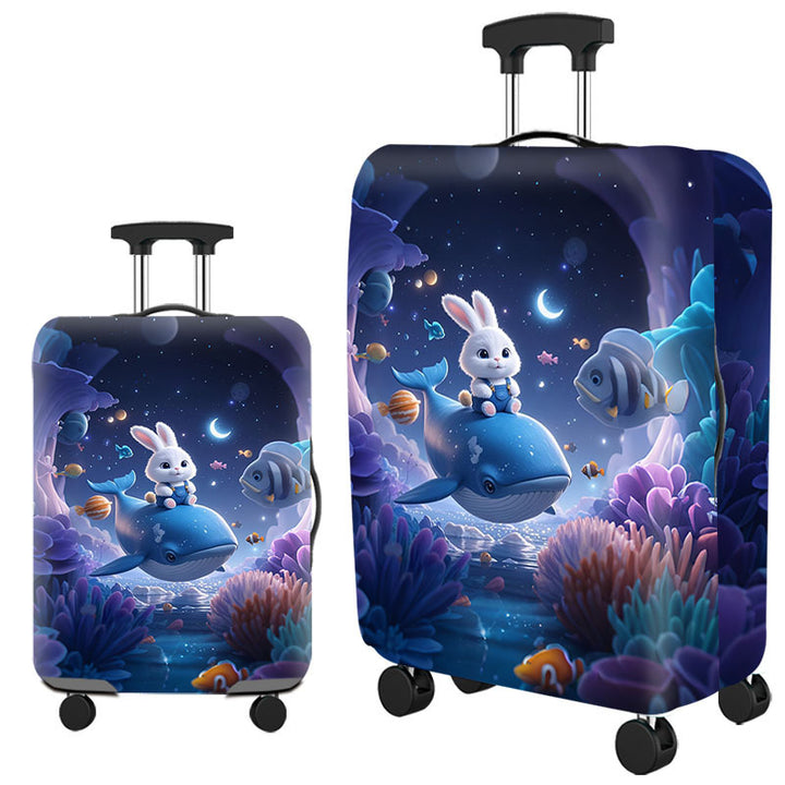 Tropical Leaf Print Hard Shell Luggage Kalsten