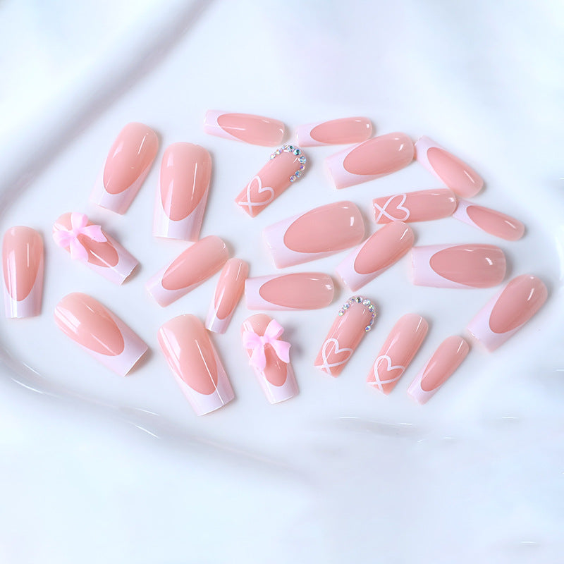 Elegant French Tip Acrylic Nail Enhancements Kalsten