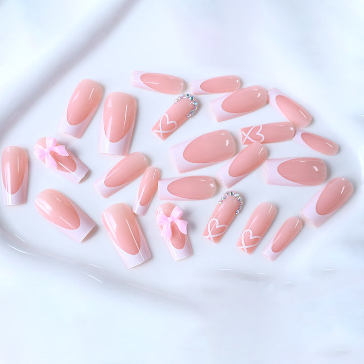 Elegant French Tip Acrylic Nail Enhancements Kalsten