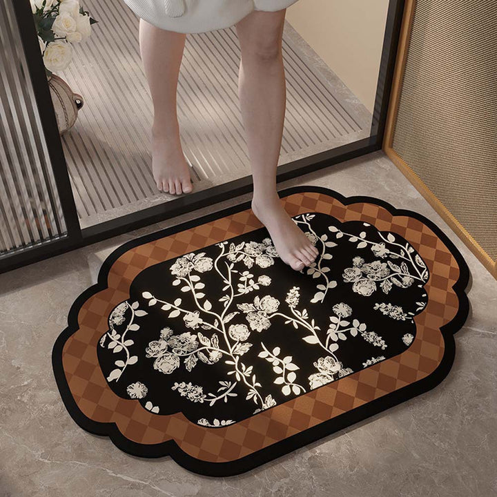 Decorative Floral Bath Mat