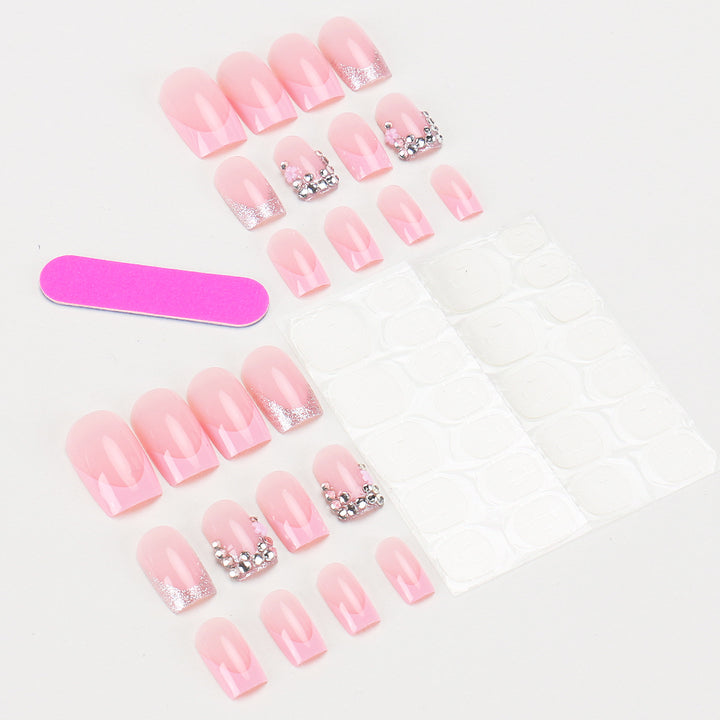 Decorative Rhinestone-Embellished Press-On Nail Tips Kalsten