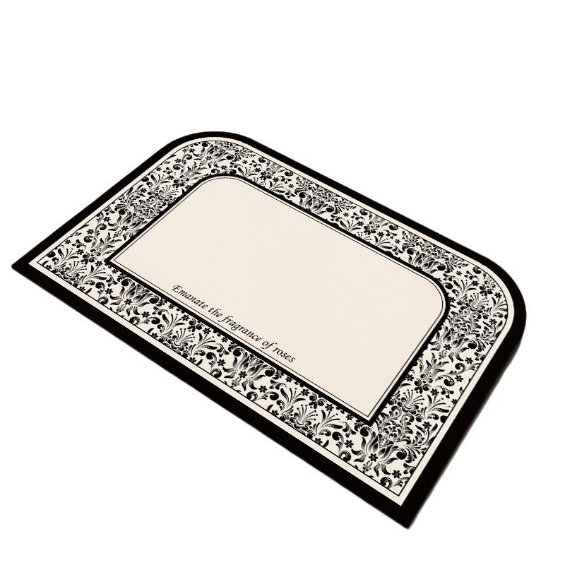 Artistic Floral Design Bath Mat