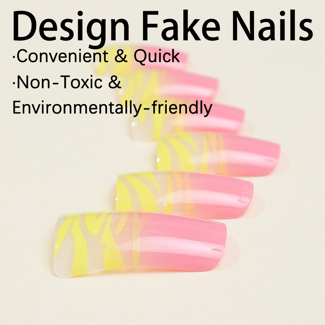 Artificial nail set with creative gradient Kalsten