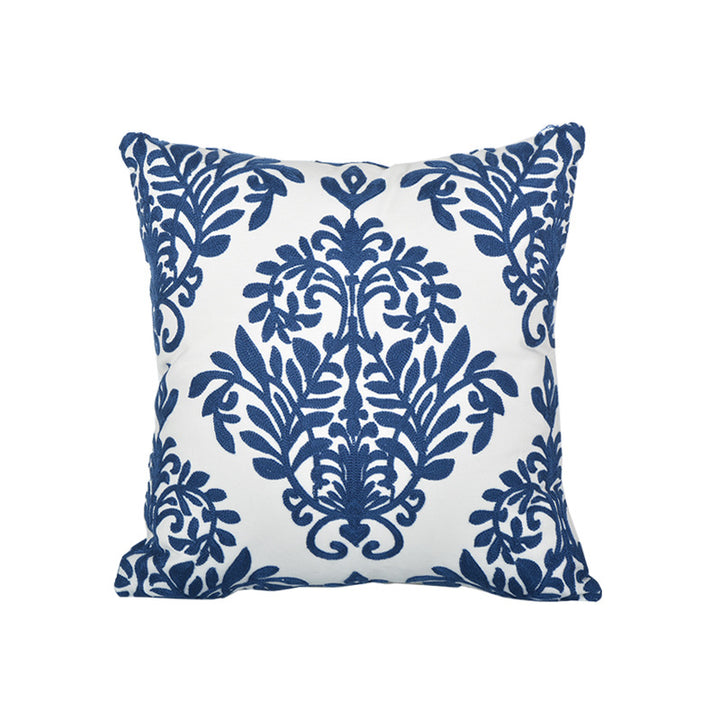 Decorative Geometric Cotton Throw Pillow Cover with Hidden Zipper and Removable Insert